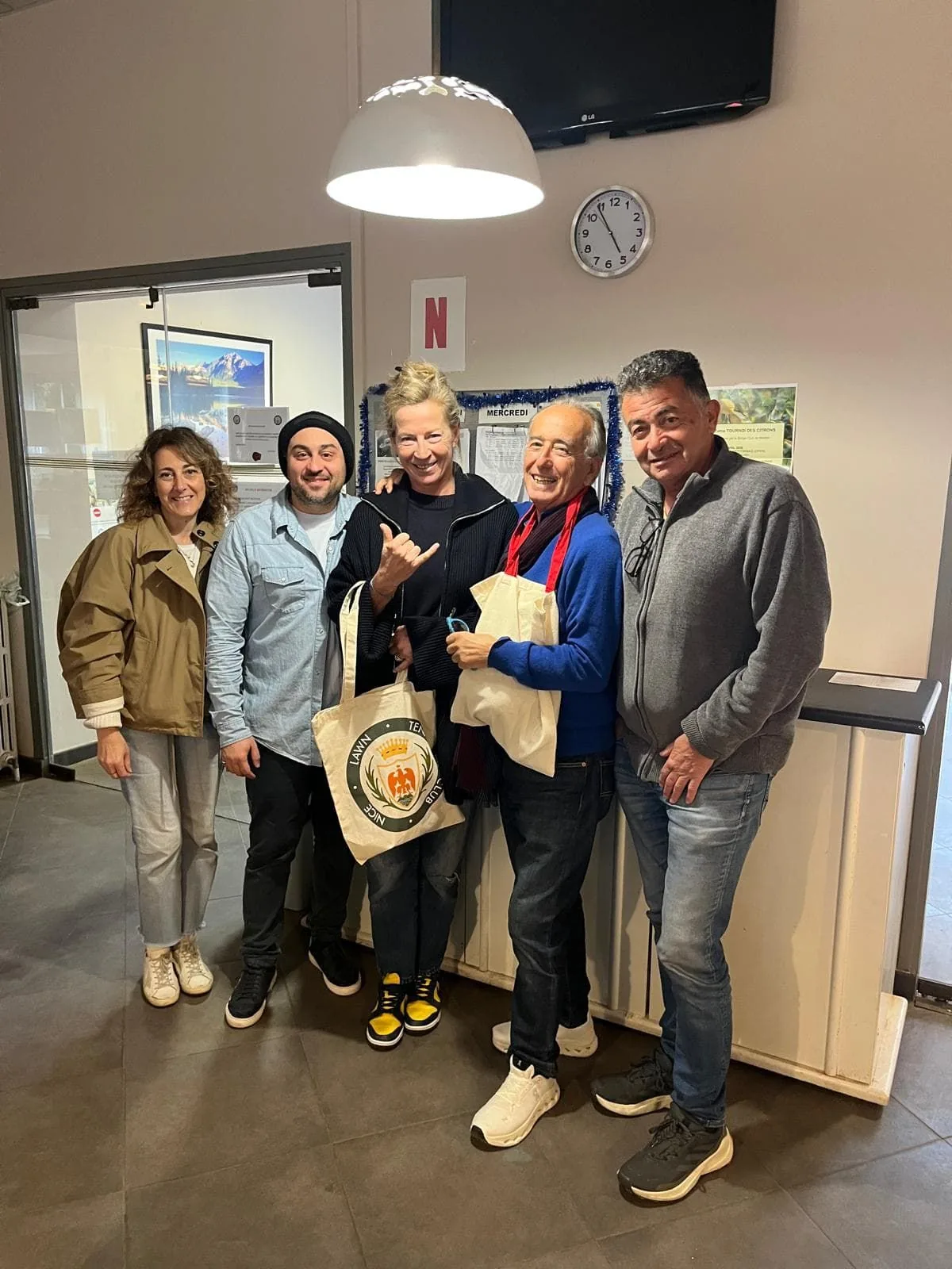 Membres du Nice LTC lors d'une soirée belote